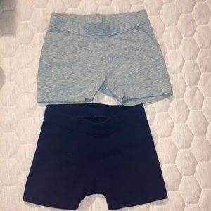 Set of two 3t shorts in gray and navy. Only worn once under school uniform dress